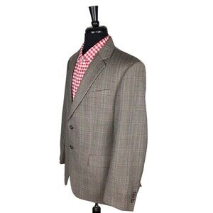 Jos A Bank Reserve Marzotto Light tweed Wool Blend Brown Sport Coat Blazer 40S